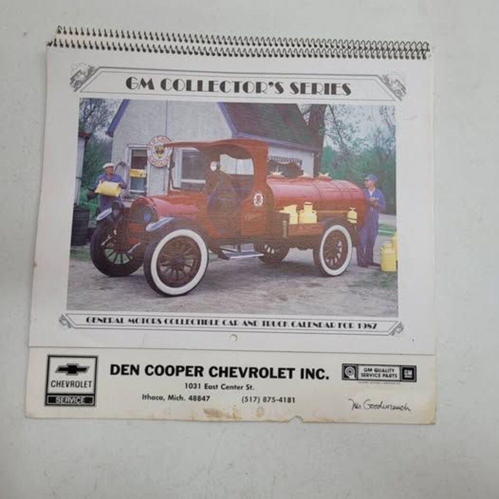 1987 GM Collector's Series Calendar - Den Cooper Chevrolet